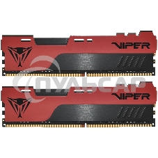 Оперативная память Patriot Viper Elite II, DDR4, 16Gb (2x8 Gb), 3600 MHz, CL20, DIMM, радиатор, красный, черный