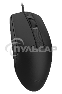 Мышь проводная A4Tech OP-330S черный, 1200 dpi, USB, кнопки - 3