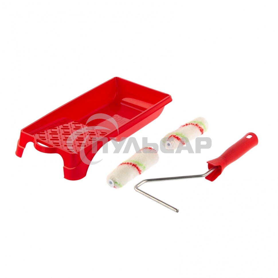 Малярный набор для работ с эмалями: кювета 150 мм х 290 мм и мини-валик 110 мм Сибртех