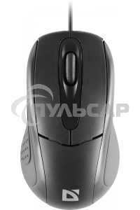 Мышь проводная Defender Standard MB-580 черный, 1000 dpi, USB, кнопки - 3