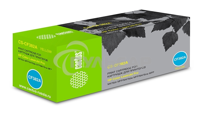Картридж лазерный Cactus CS-CF382A желтый (2700 стр.) для HP LaserJet Pro M476dn, M476nw, M476dw