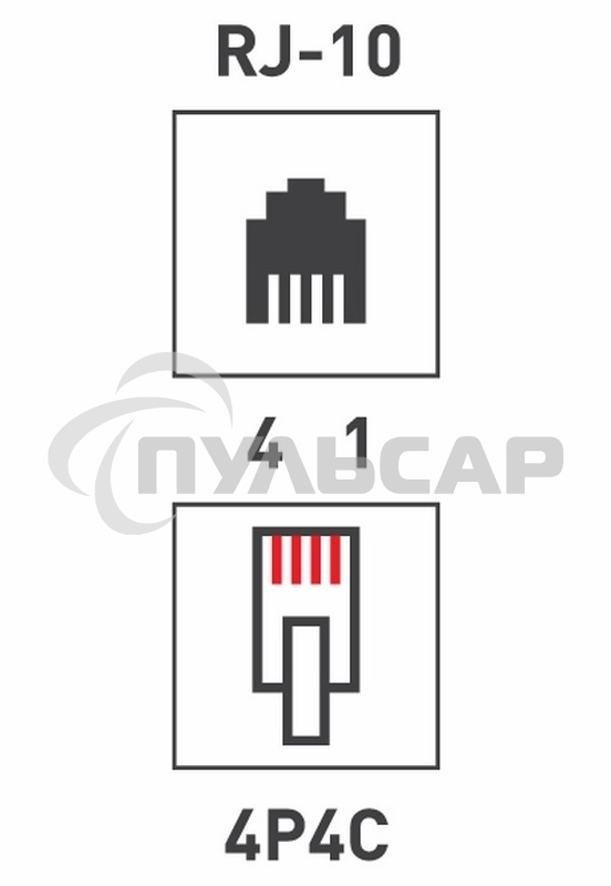 Телефонный разъем RJ-9(4P4C)