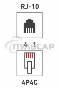 Телефонный разъем RJ-9(4P4C)