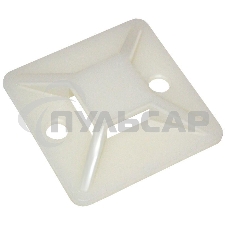 Площадка самокл. 25х25 под хомуты белый (уп.100шт) ИЭК UHP30-25-100