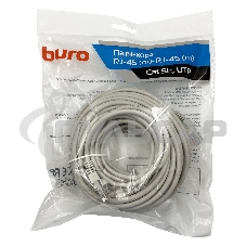 Патч-корд Buro UTP cat5E 15м серый RJ-45 (m)-RJ-45 (m)