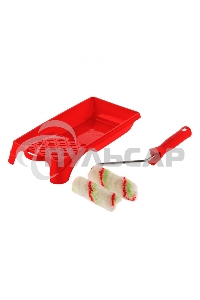 Малярный набор для работ с эмалями: кювета 150 мм х 290 мм и мини-валик 110 мм Сибртех