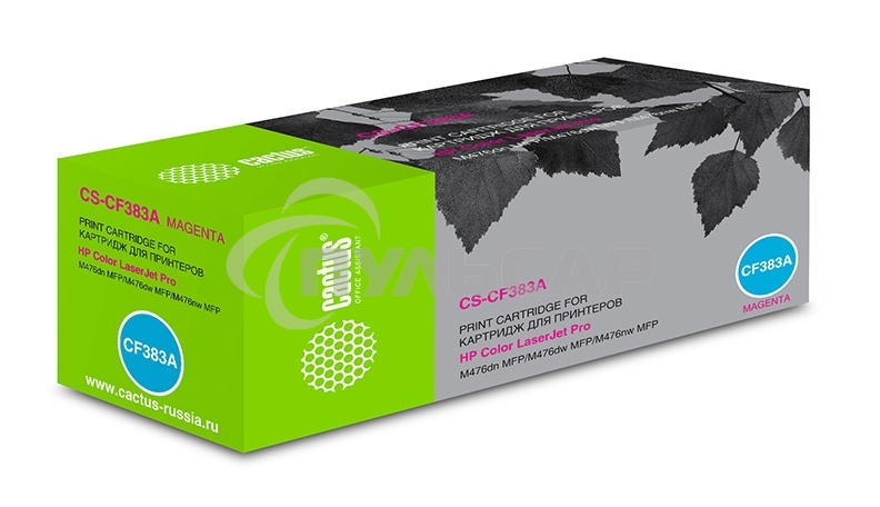 Картридж лазерный Cactus CS-CF383A пурпурный (2700 стр.) для HP LaserJet Pro M476dn, M476nw, M476dw
