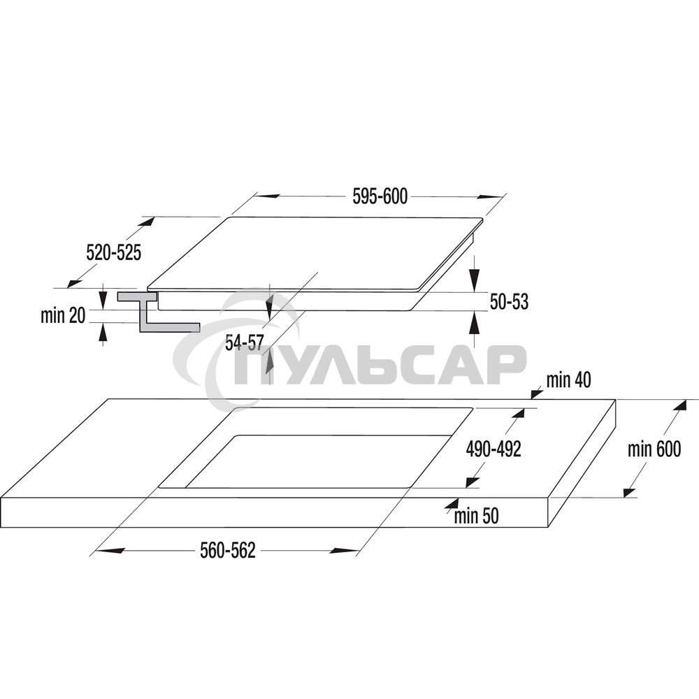 Электрическая варочная панель Gorenje ECT641BSCE Hi-Light, независимая, черный