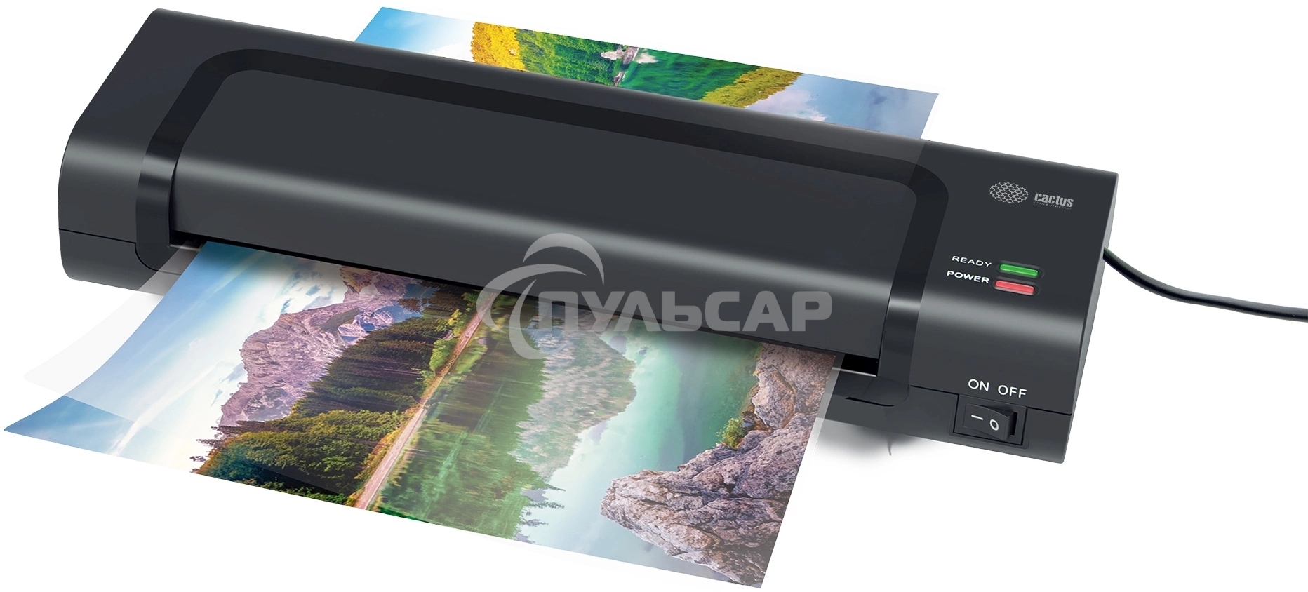 Ламинатор Cactus CS-LAB-C1 черный A4 (70-125мкм) 25см/мин (2вал.) лам.фото