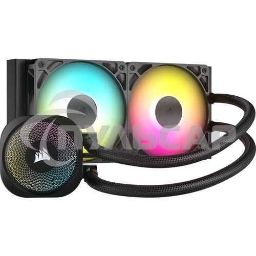 Система жидкостного охлаждения Corsair NAUTILUS 240 ARGB (240мм, черный, ARGB/ Fans: 2x120мм, 74.37CFM, 34dBA, 2100RPM/ S: 1851, 1700, AM5, AM4)