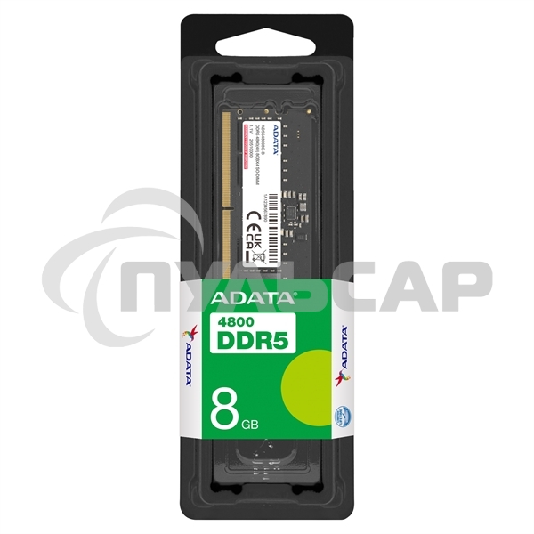 Оперативная память ADATA, DDR5, 8Gb (1x8Gb), 4800MHz, CL40, SO-DIMM