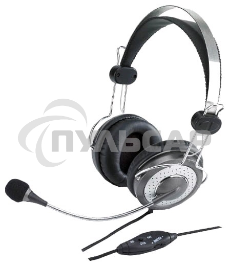 Наушники с микрофоном Genius HS-04SU серый накладные оголовье (31710045100)