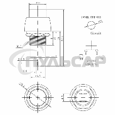 Выключатель-кнопка Rexant 250V 1А (2с) (ON)-OFF Б/Фикс красная Micro