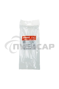 Хомут-стяжка кабельная нейлоновая Rexant 200 x 3,6 мм, белая, упаковка 100 шт.