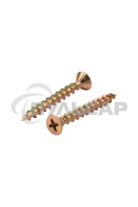 Саморез оконный KRANZ острый, 4.1х35, желтый цинк, короб (500 шт./уп.)