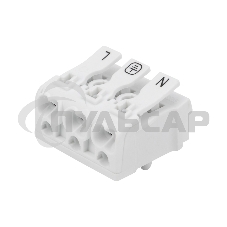 Клемма пружинная соединительная КСП 3-полюсная с монтажными ножками (100 шт./уп.) Rexant