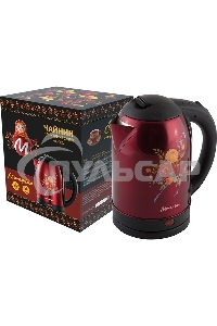 Чайник электрический Матрена MA-005 электрический (2,0 л) стальной красный хохлома