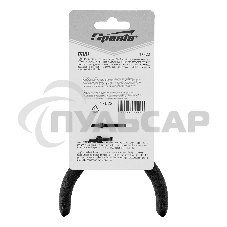 Длинногубцы Mini, 130 мм, никелированные, изогнутые, авторазжим Sparta