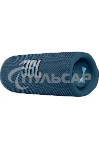 Портативная акустика JBL Flip 6 синий, Bluetooth 5.1, время воспроизведения 12 ч, емкость аккумулятора 4800 mAh, время заряда 2,5 ч, синий