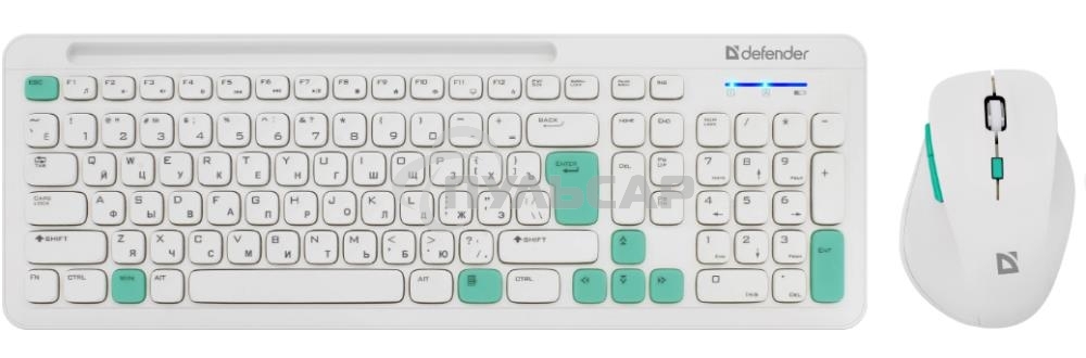 Комплект клавиатура + мышка Defender CERRATO C-978 RU WHITE-BLUE