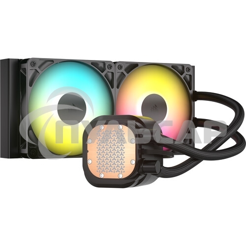 Система жидкостного охлаждения Corsair NAUTILUS 240 ARGB (240мм, черный, ARGB/ Fans: 2x120мм, 74.37CFM, 34dBA, 2100RPM/ S: 1851, 1700, AM5, AM4)