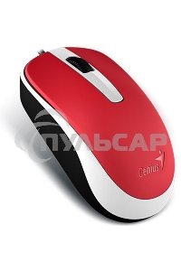 Мышь проводная Genius DX-120 красный, 1000 dpi, USB, кнопки - 3