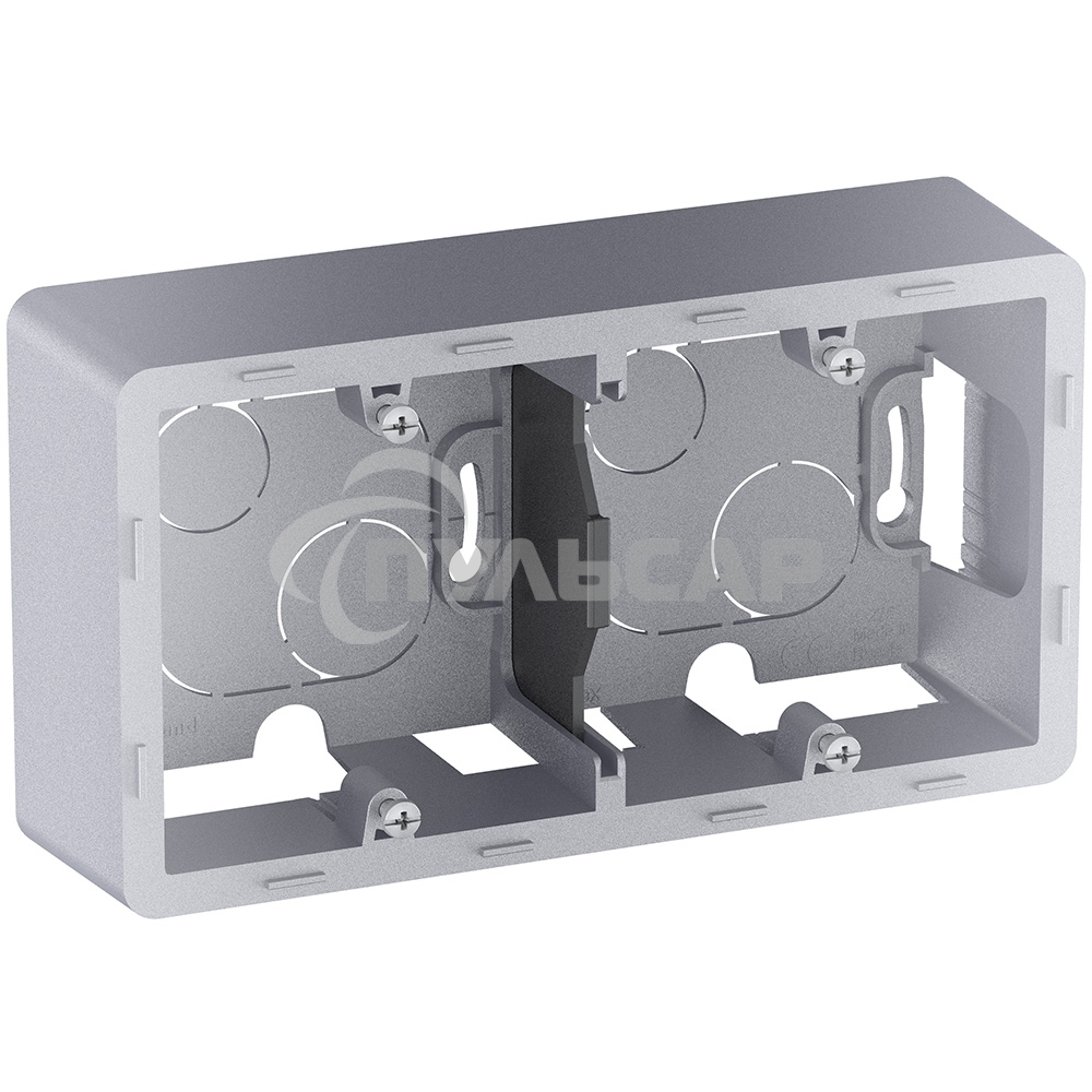 Коробка накладного монтажа Inspiria 2 поста алюминий