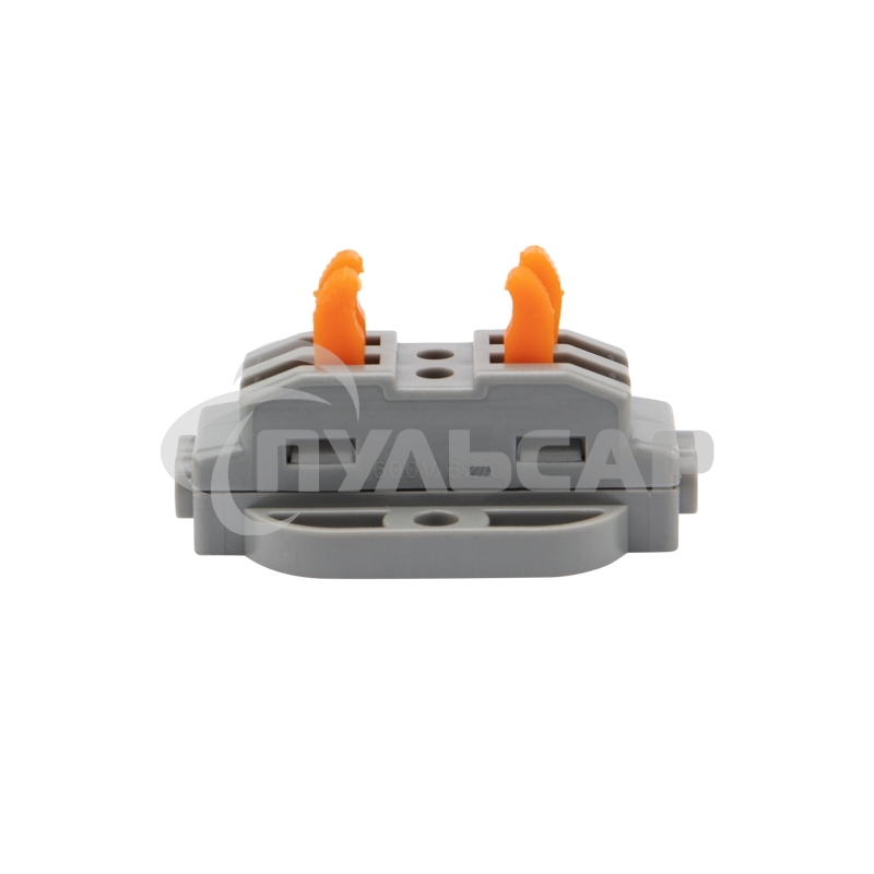 Клемма соединительная многоразовая проходная 2 полюса, с монтажной площадкой (0,08-4 мм²), серая (50 шт./уп.) Rexant