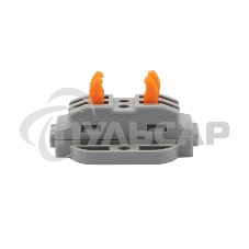 Клемма соединительная многоразовая проходная 2 полюса, с монтажной площадкой (0,08-4 мм²), серая (50 шт./уп.) Rexant