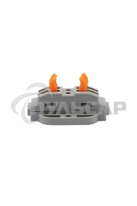 Клемма соединительная многоразовая проходная 2 полюса, с монтажной площадкой (0,08-4 мм²), серая (50 шт./уп.) Rexant