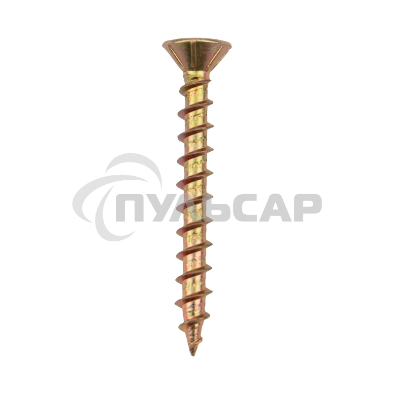 Саморез оконный KRANZ острый, 4.1х35, желтый цинк, короб (500 шт./уп.)