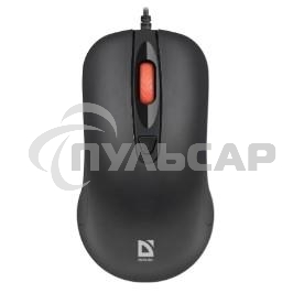 Мышь проводная Defender Omega MB-522 черный, 1600 dpi, USB, кнопки - 4