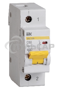 Выключатель автоматический модульный 1п C 80А 10кА ВА47-100 ИЭК MVA40-1-080-C