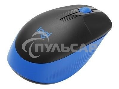Мышь беспроводная Logitech M190 черный/синий, 1000 dpi, радиоканал, USB, кнопки - 3