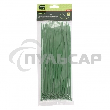 Хомуты, 250 х 3,6 мм, пластиковые, зеленые, 100 шт. Сибртех