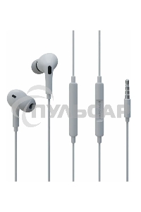 Наушники вакуумные Smart AUX разъем с МК c рег.громкости длина 1.2м More choice G31S белый