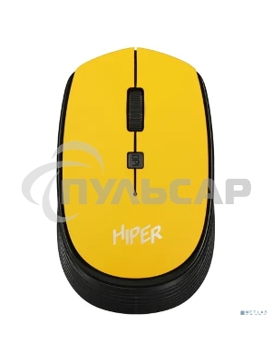 Мышь беспроводная HIPER HOMW-085 желтый, 1600 dpi, радиоканал, USB, кнопки - 4