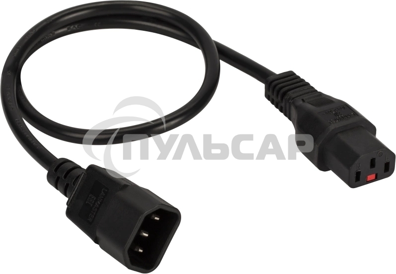 Шнур питания Lanmaster LAN-PP13L/14-5.0-BK C13-С14 проводник.:3x0.75мм2 5м 220В 10А черный