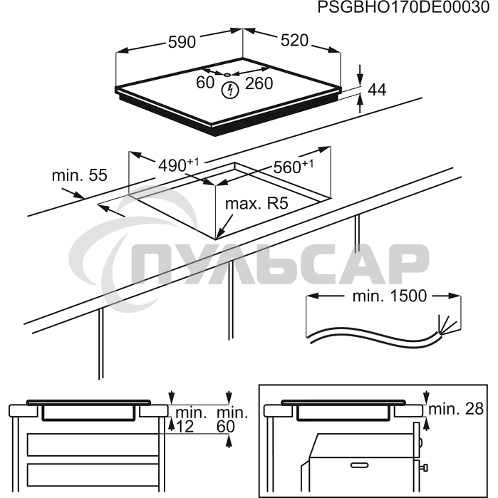 Индукционная варочная панель Electrolux LIV63431BW независимая, белый