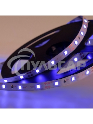 Лента светодиодная открытая, 8 мм, IP23, SMD 2835, 60 LED/m, 12 V, цвет свечения синий