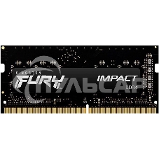 Оперативная память Kingston Fury Impact, DDR4, 8Gb (1x8Gb), 3200MHz, CL20, SO-DIMM