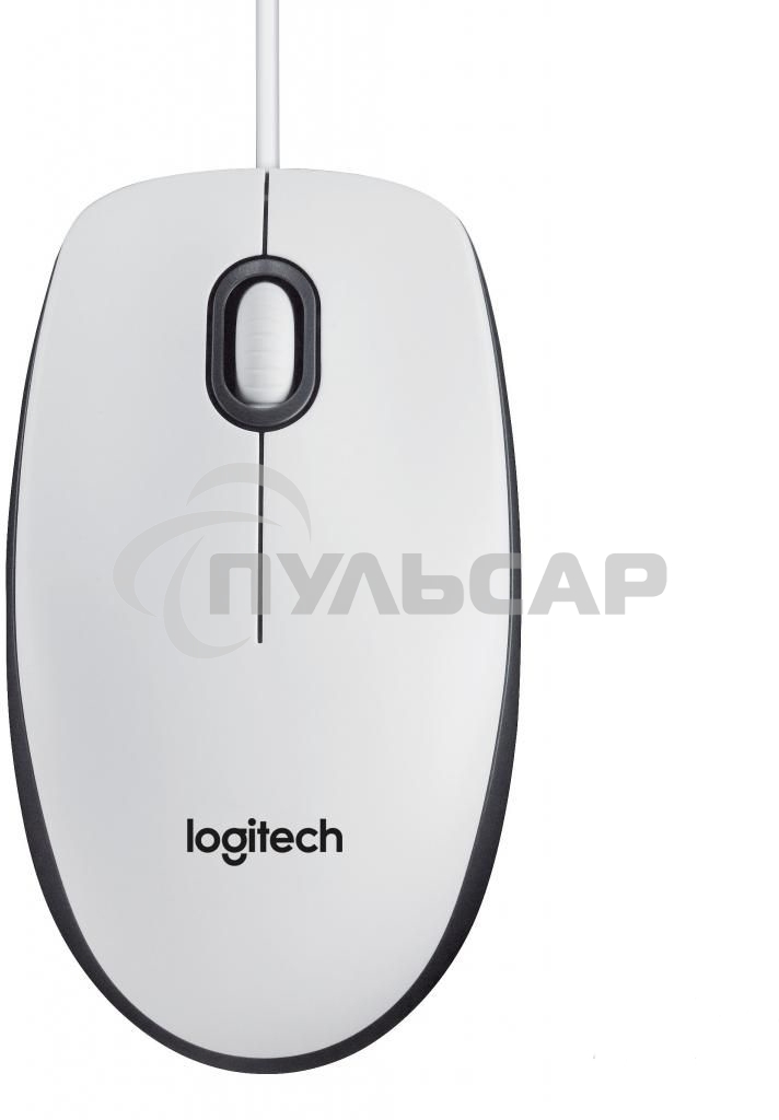 Мышь проводная Logitech M100 белый, 1000 dpi, USB, кнопки - 3