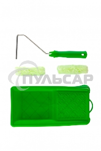 Малярный набор для работ по дереву: кювета 150 мм х 290 мм и мини-валик 110 мм Сибртех