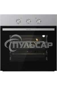 Встраиваемый духовой шкаф электрический Gorenje BO6727E03NX, черный/серебристый