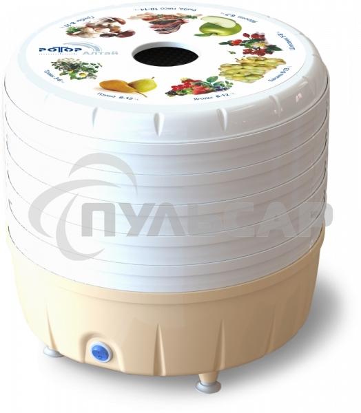 Сушилка для овощей и фруктов Ротор Алтай СШ-022 5под. 350Вт белый