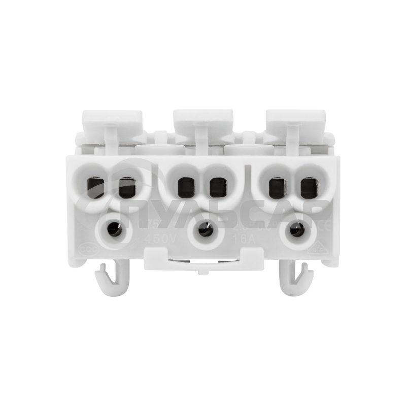 Клемма пружинная соединительная КСП 3-полюсная с монтажными ножками (100 шт./уп.) Rexant