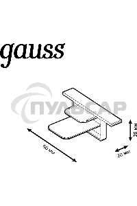 Заглушка для встраиваемого трекового шинопровода Gauss черный