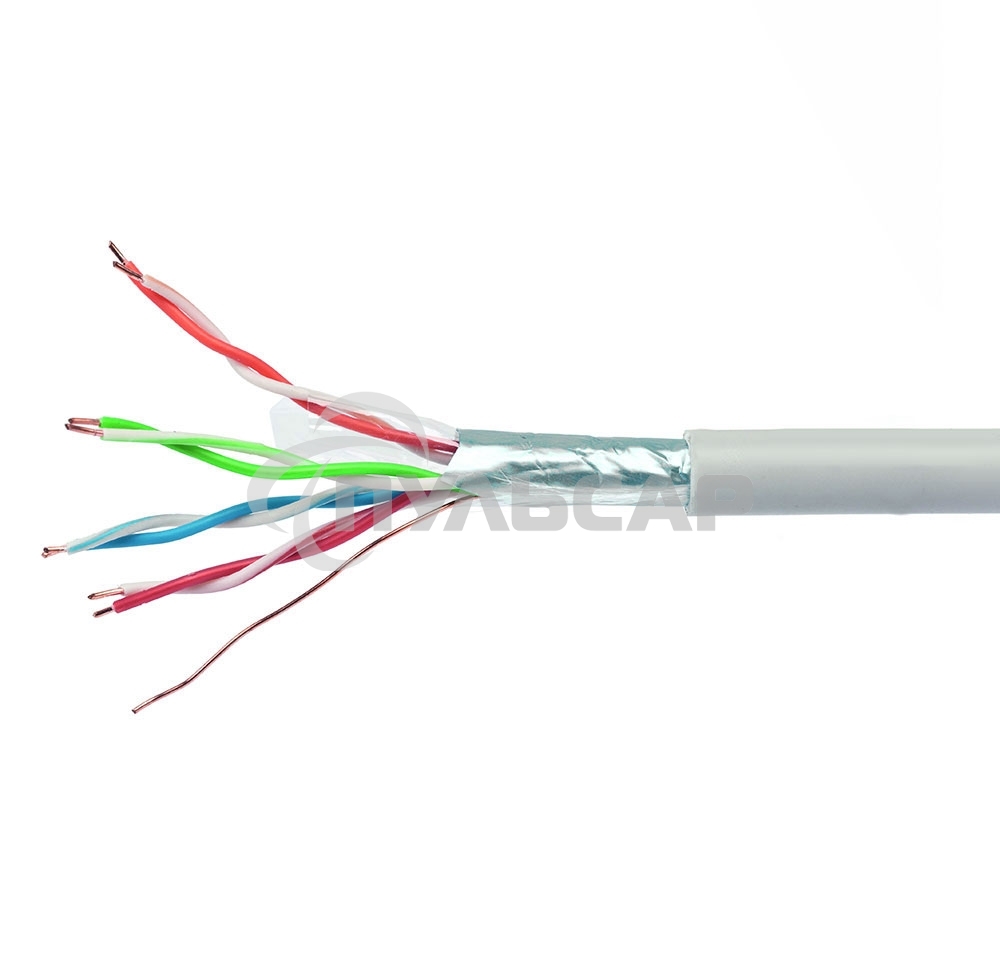 Кабель Cablexpert Россия FPC-5051E-4-CU, FTP indoor 4x2x0.51, медный, кат.5e, однож., 305м, box, серый