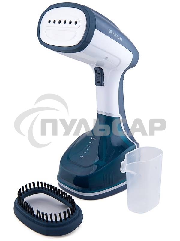 Отпариватель Kitfort КТ-916-1 / Мощность: 900-1100 Вт.Объем резервуара для воды: 220 мл.голубой