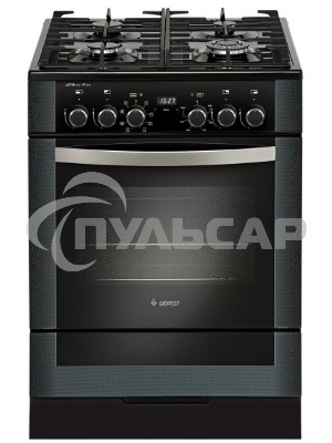 Плита комбинированная Gefest ПГЭ 6502-03 0244 черный, конфорок 4 газовых, духовка 55 л, 60 см x 85 см x 60 см
